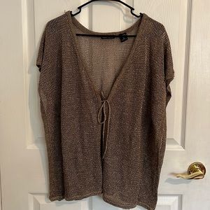 MODA International Gold Swim Coverup